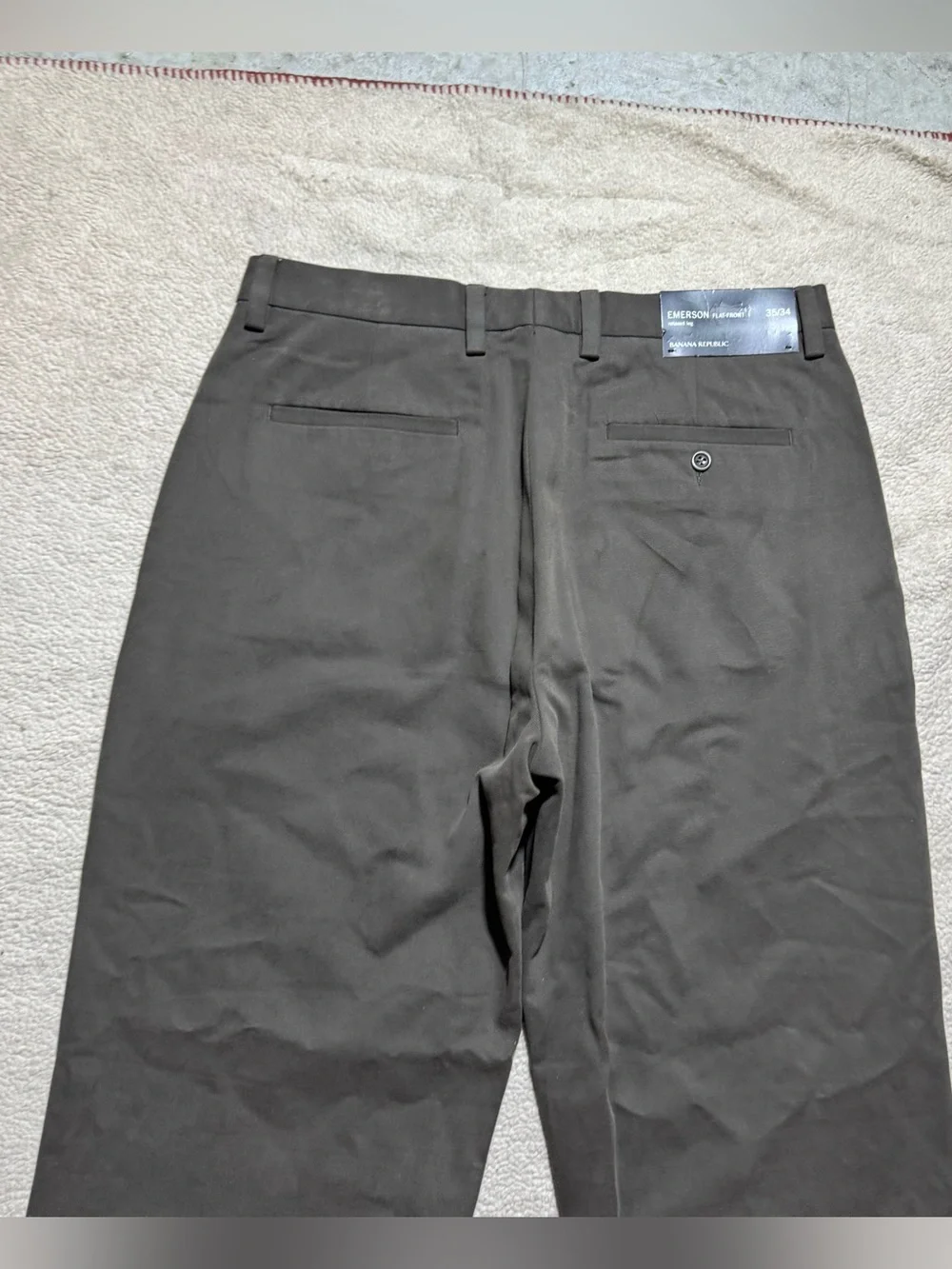 Banana Republic Pants Mens 35‎ Emerson Gray Brown Dress Slacks Officewear NEW